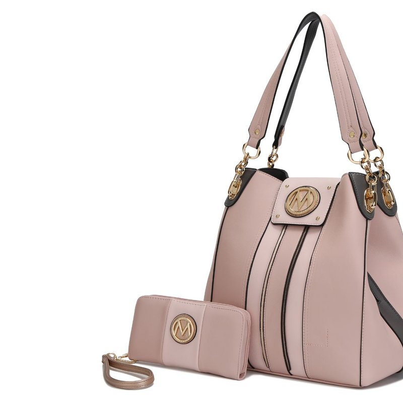 Mkf Collection By Mia K Mirtha Hobo Handbag With Wallet In Pink