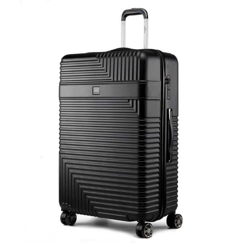 Shop Mkf Collection By Mia K Mykonos Extra Large Check-in Spinner Trolley Bag In Black