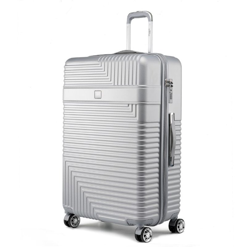 Shop Mkf Collection By Mia K Mykonos Extra Large Check-in Spinner Trolley Bag In Grey