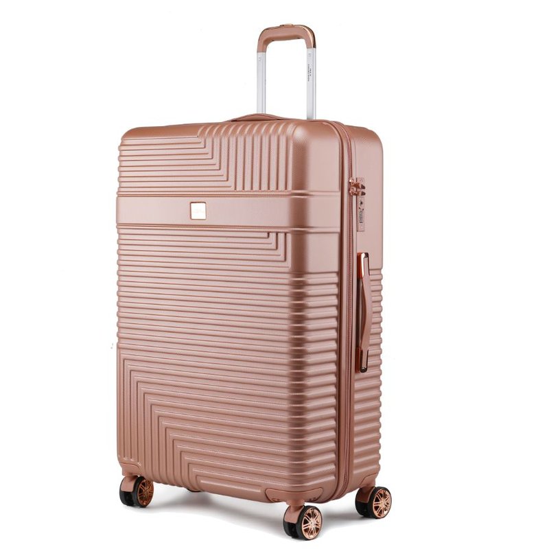 Shop Mkf Collection By Mia K Mykonos Extra Large Check-in Spinner Trolley Bag In Pink