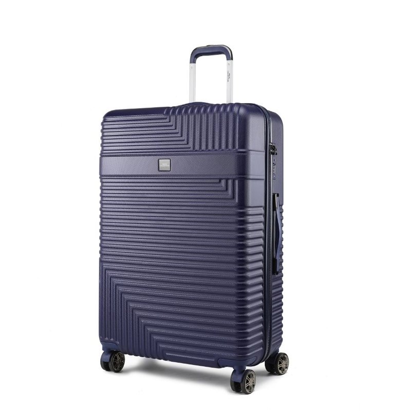 Shop Mkf Collection By Mia K Mykonos Extra Large Check-in Spinner Trolley Bag In Blue