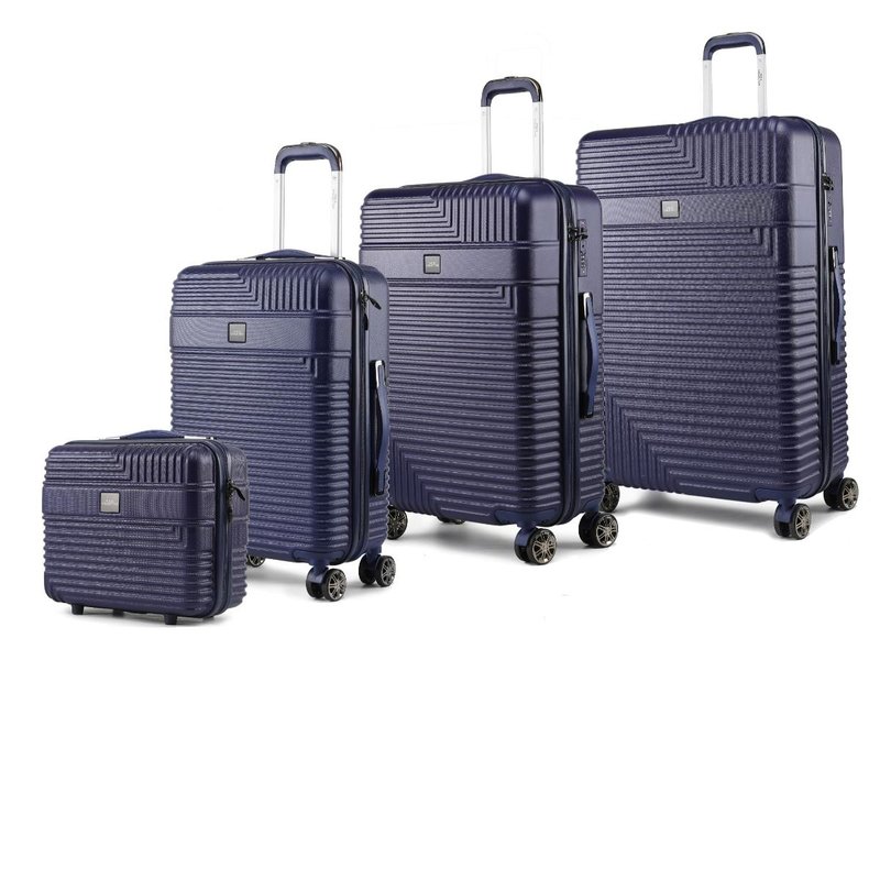 Shop Mkf Collection By Mia K Mykonos Luggage Trolley Bag Set In Blue