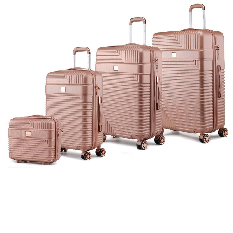 Shop Mkf Collection By Mia K Mykonos Luggage Trolley Bag Set In Pink