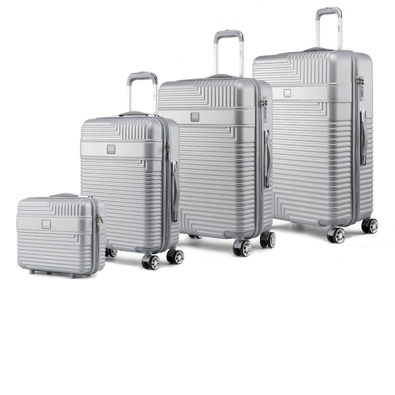 Shop Mkf Collection By Mia K Mykonos Luggage Trolley Bag Set In Grey