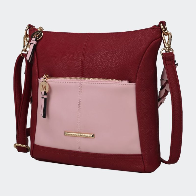 Mkf Collection By Mia K Nala Vegan Color-block Leather Women's Shoulder Bag In Pink