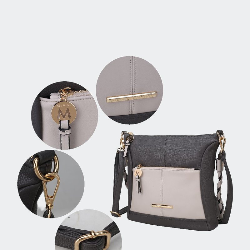 Shop Mkf Collection By Mia K Nala Vegan Color-block Leather Women's Shoulder Bag In Black