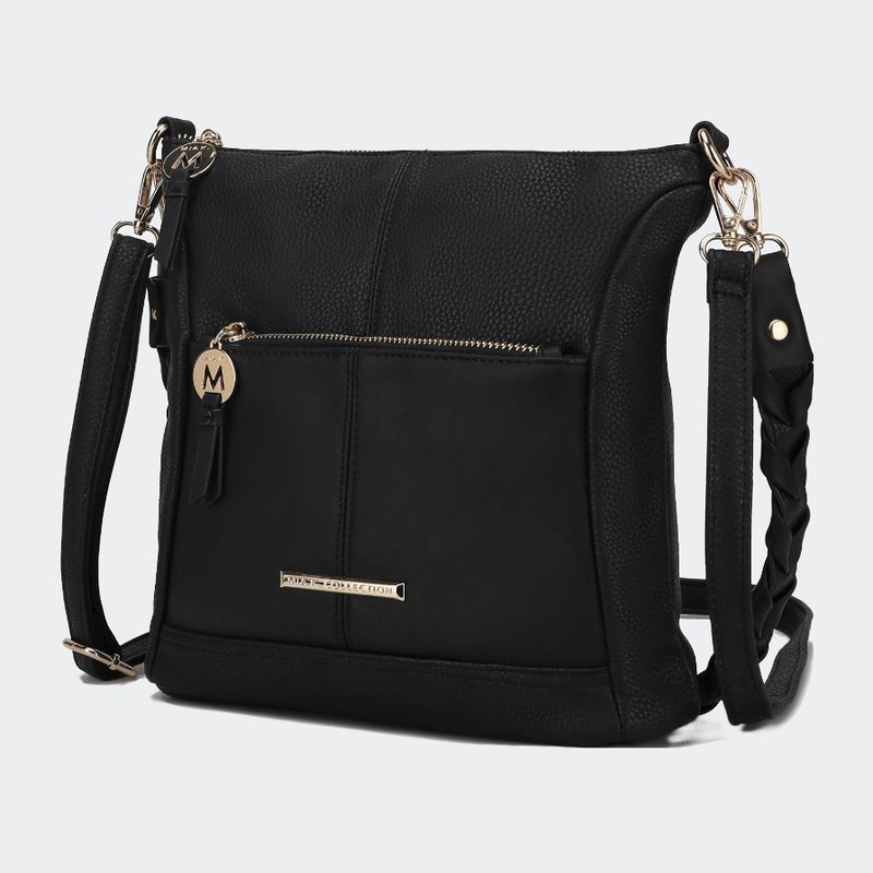 Mkf Collection By Mia K Nala Vegan Color-block Leather Women's Shoulder Bag In Black