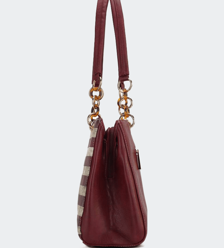 Shop Mkf Collection By Mia K Nevaeh Vegan Leather Patriotic Pattern Women's Shoulder Bag In Red