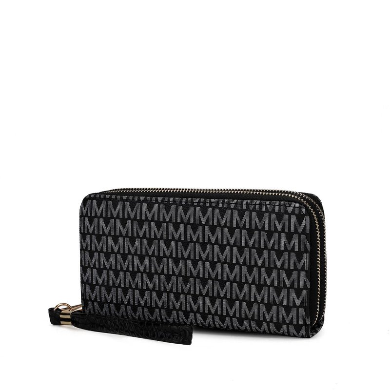 Mkf Collection By Mia K Noemy M Signature Wallet Wristlet In Black