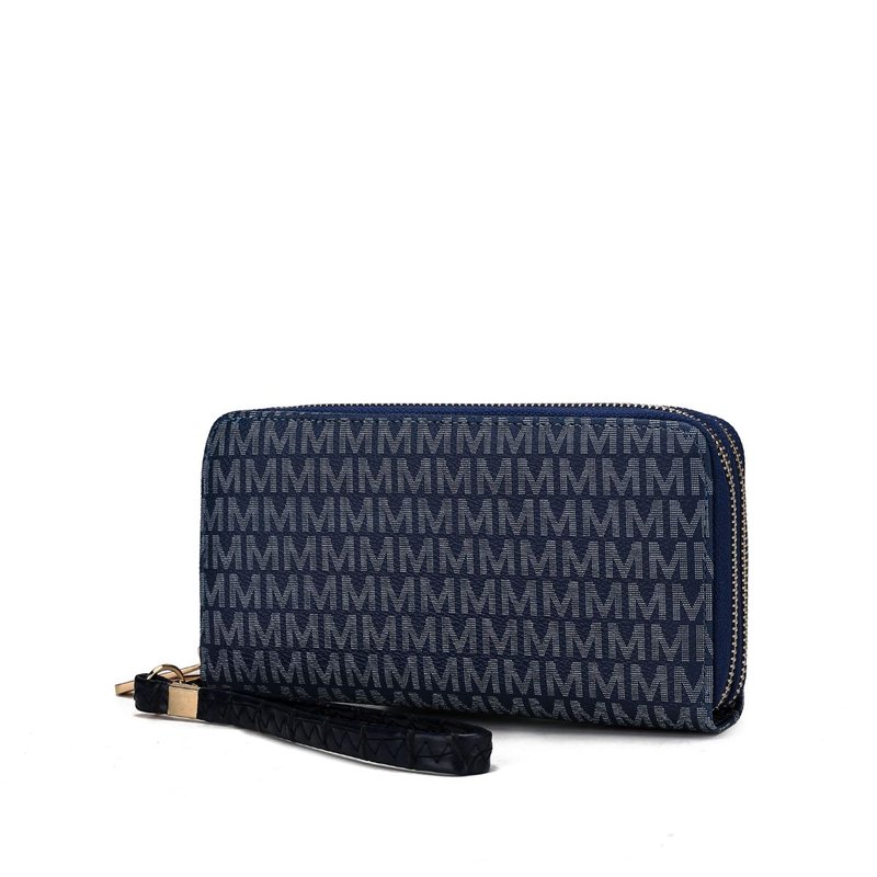 Mkf Collection By Mia K Noemy M Signature Wallet Wristlet In Blue