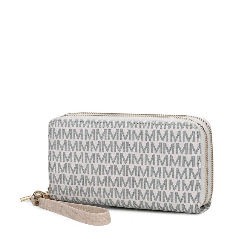 Mkf Collection By Mia K Noemy M Signature Wallet Wristlet In White