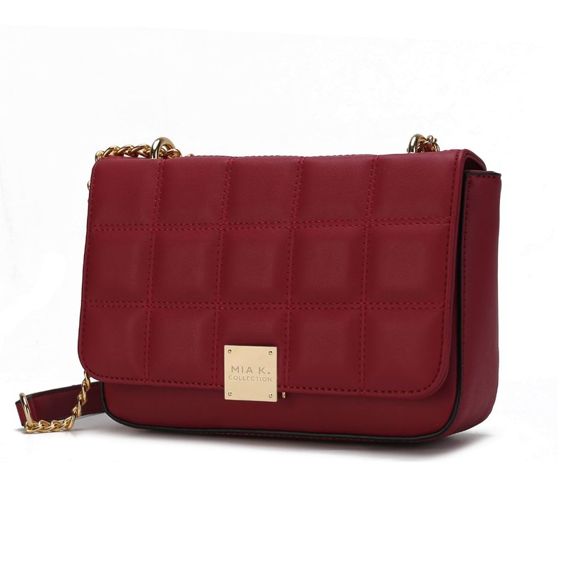 Mkf Collection By Mia K Nyra Quilted Vegan Leather Women's Shoulder Bag In Red
