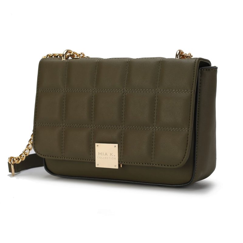 Mkf Collection By Mia K Nyra Quilted Vegan Leather Women's Shoulder Bag In Green