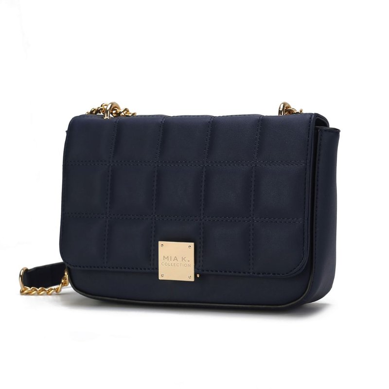 Mkf Collection By Mia K Nyra Quilted Vegan Leather Women's Shoulder Bag In Blue
