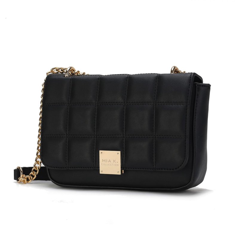 Mkf Collection By Mia K Nyra Quilted Vegan Leather Women's Shoulder Bag In Black