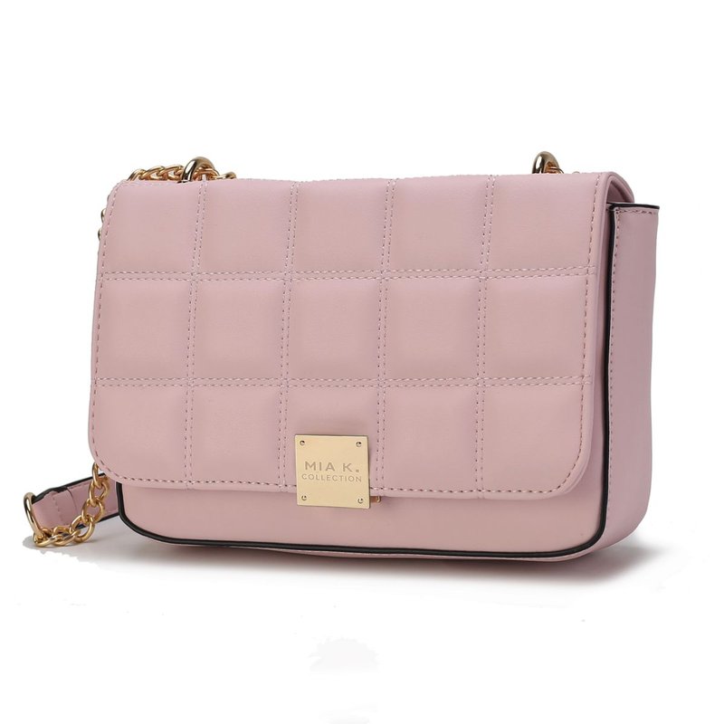 Mkf Collection By Mia K Nyra Quilted Vegan Leather Women's Shoulder Bag In Pink