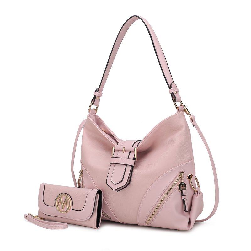 Mkf Collection By Mia K Rafaela Vegan Leather Shoulder Bag In Pink
