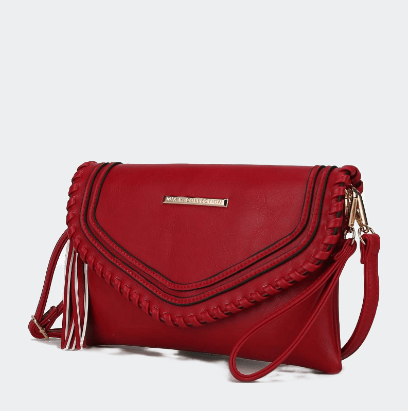Mkf Collection By Mia K Remi Vegan Leather Women's Shoulder Bag In Red