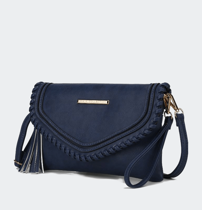 Mkf Collection By Mia K Remi Vegan Leather Women's Shoulder Bag In Blue