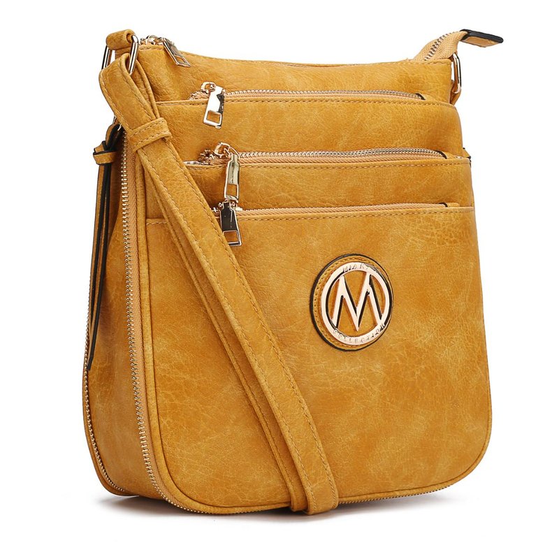 Shop Mkf Collection By Mia K Salome Expandable Multi-compartment Crossbody In Yellow