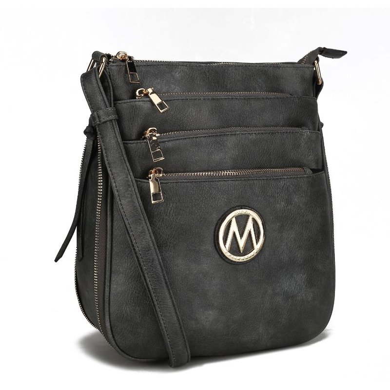 Mkf Collection By Mia K Salome Expandable Multi-compartment Crossbody In Grey