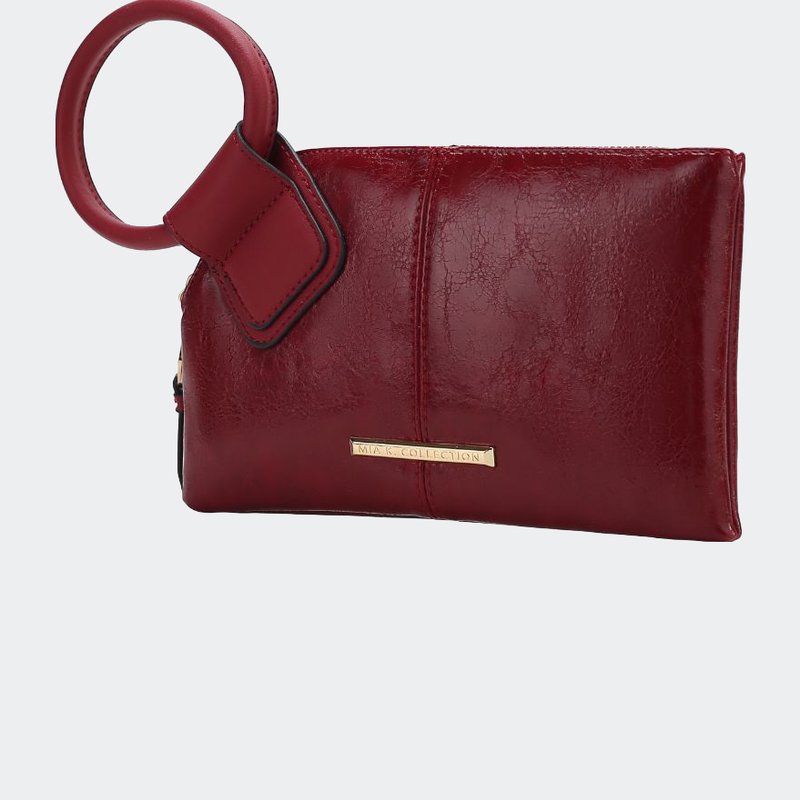 Mkf Collection By Mia K Simone Vegan Leather Clutch/wristlet For Women's In Red