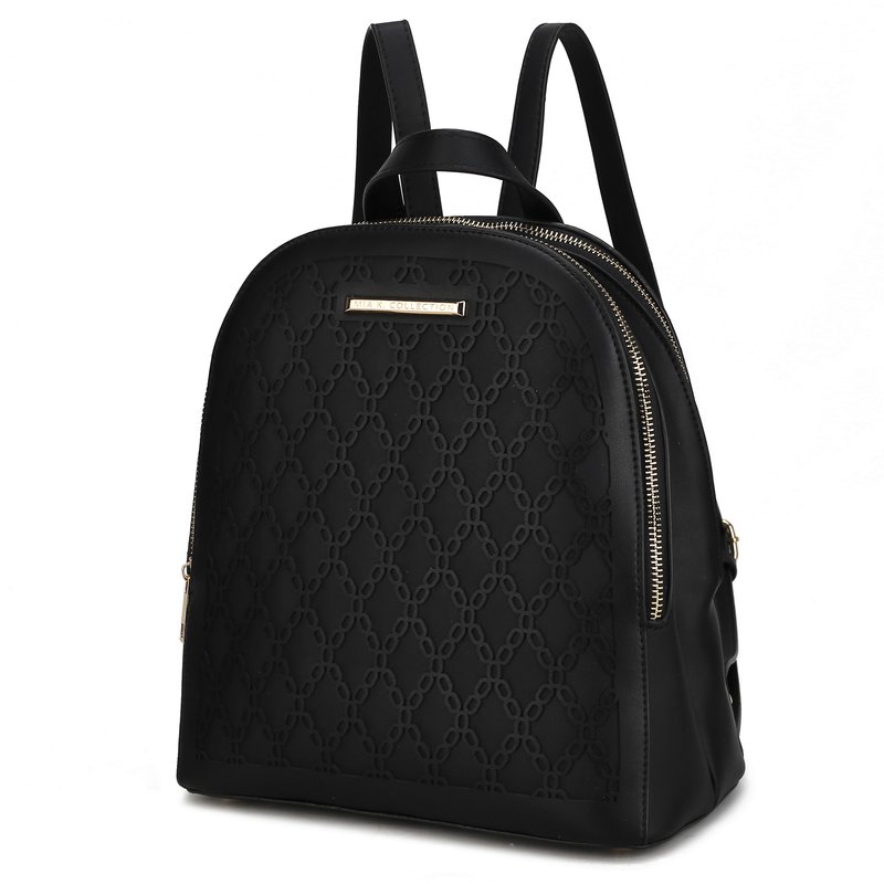 Mkf Collection By Mia K Sloane Vegan Leather Multi Compartment Backpack In Black