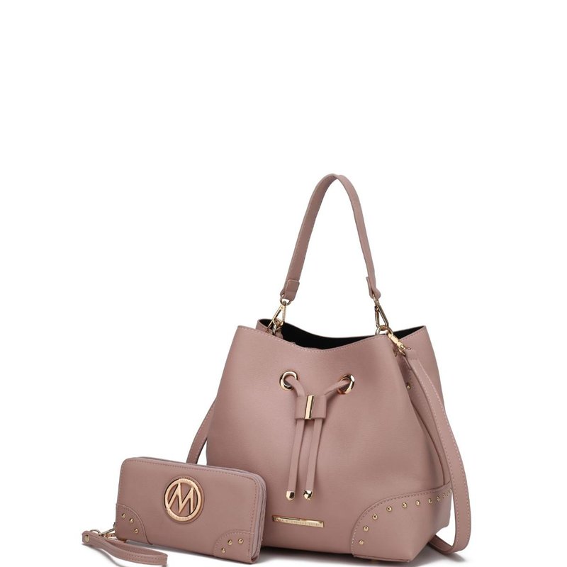 Shop Mkf Collection By Mia K Solid Bella Bucket Handbag In Pink