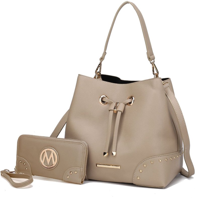 Mkf Collection By Mia K Solid Bella Bucket Handbag In Brown