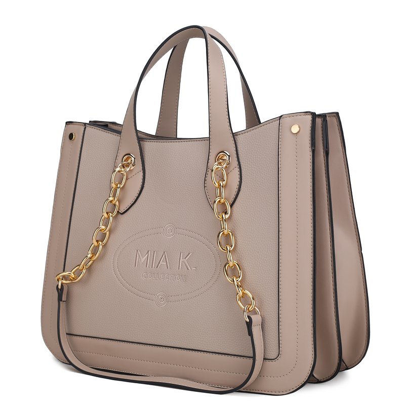 Mkf Collection By Mia K Stella Vegan Leather Women's Tote Handbag In Brown
