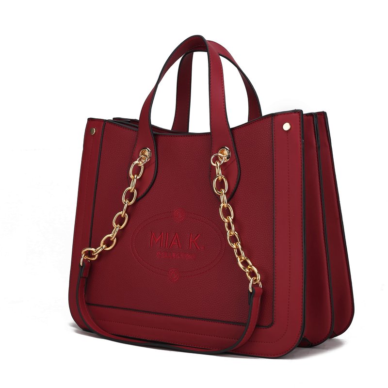 Mkf Collection By Mia K Stella Vegan Leather Women's Tote Handbag In Red