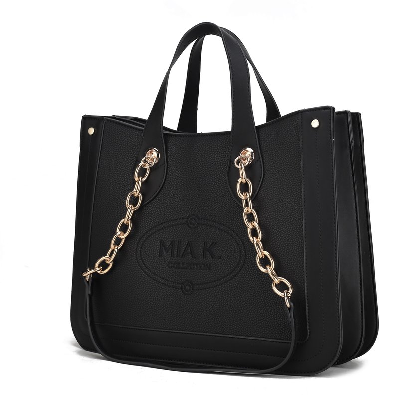 Mkf Collection By Mia K Stella Vegan Leather Women's Tote Handbag In Black
