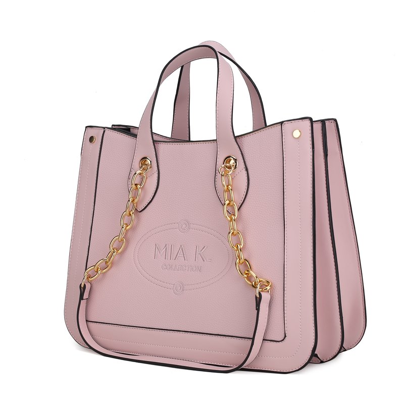Mkf Collection By Mia K Stella Vegan Leather Women's Tote Handbag In Pink