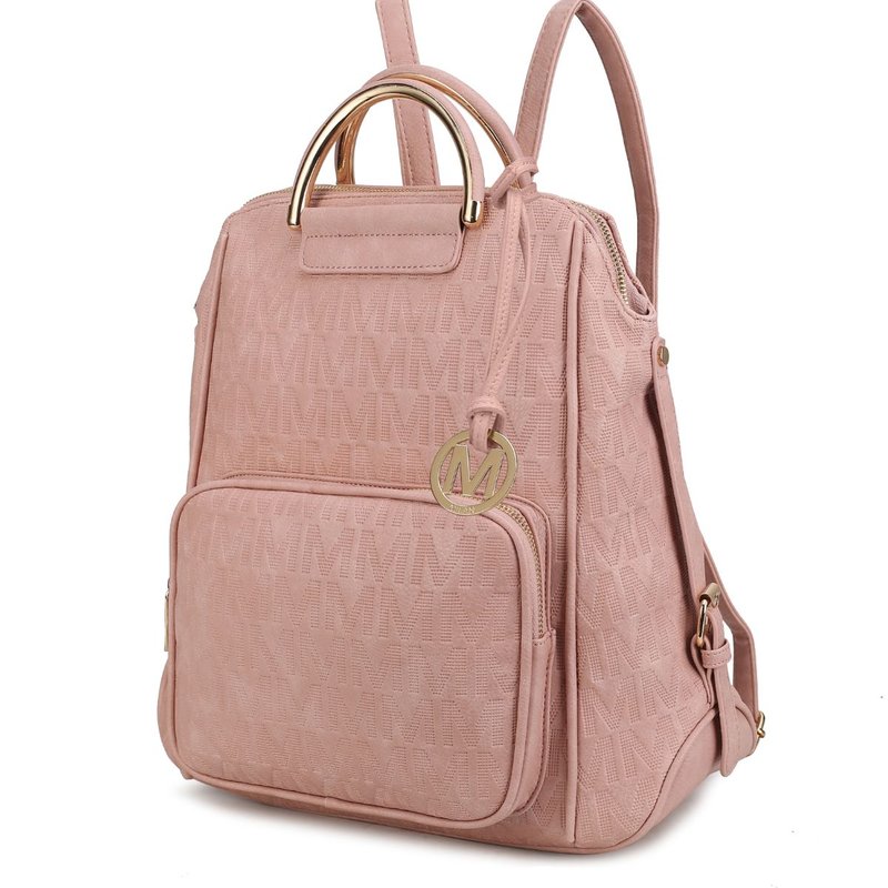 Mkf Collection By Mia K Torra Milan M Signature Trendy Backpack In Pink
