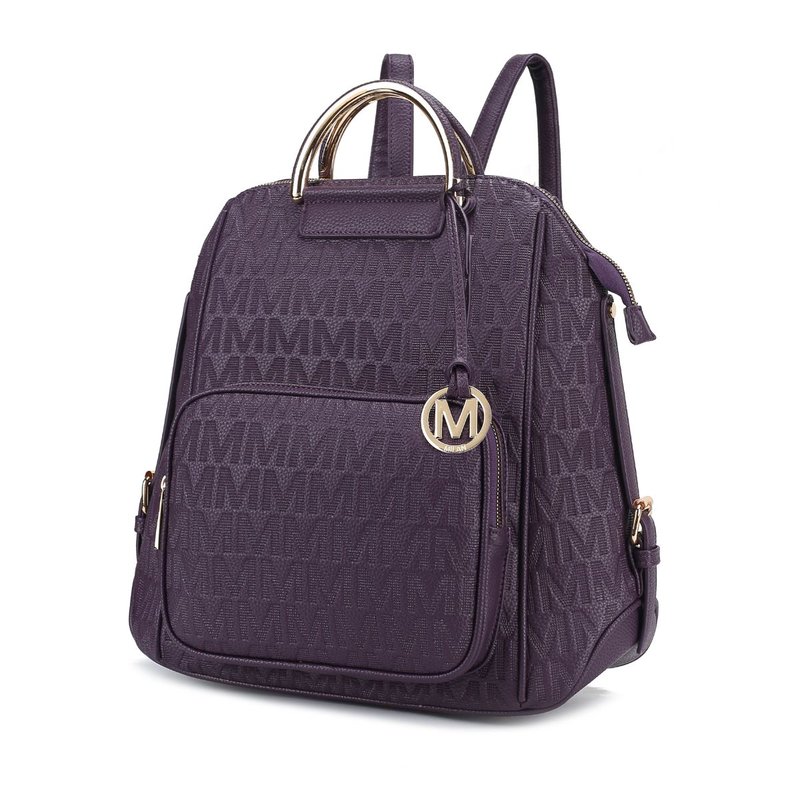 Mkf Collection By Mia K Torra Milan M Signature Trendy Backpack In Purple