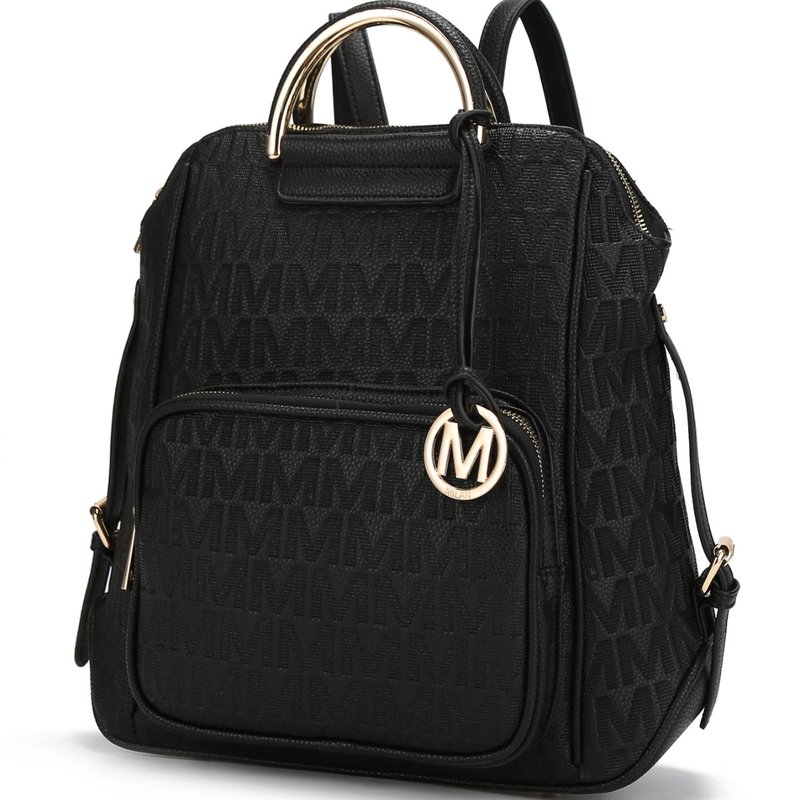 Mkf Collection By Mia K Torra Milan M Signature Trendy Backpack In Black