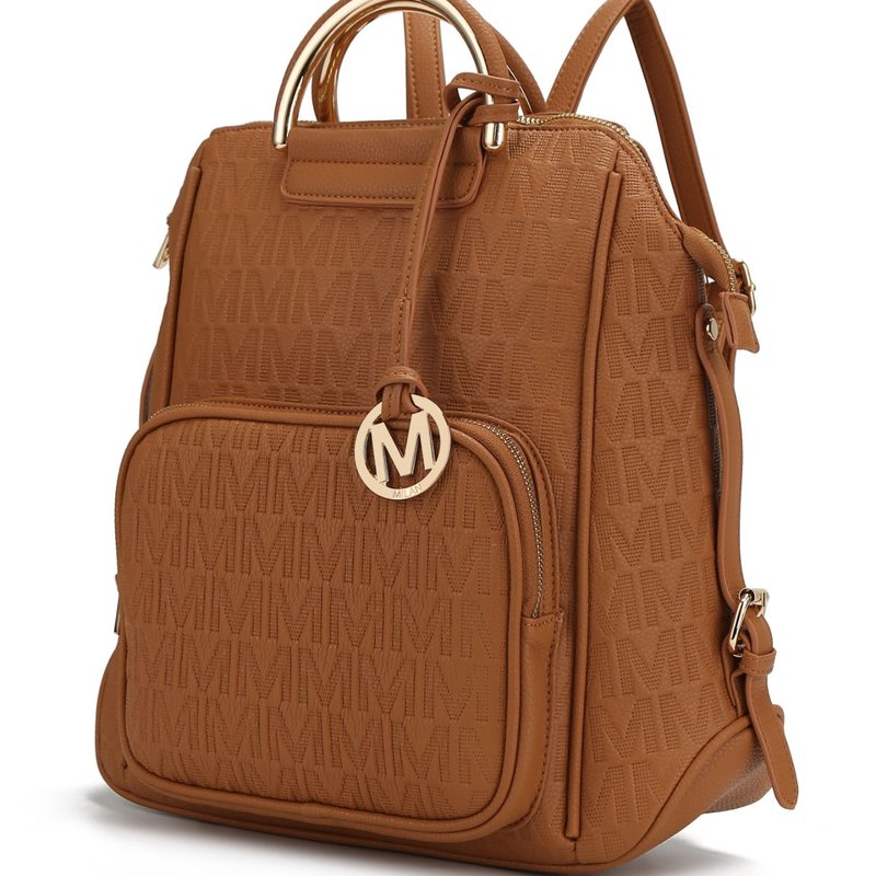 Mkf Collection By Mia K Torra Milan M Signature Trendy Backpack In Brown