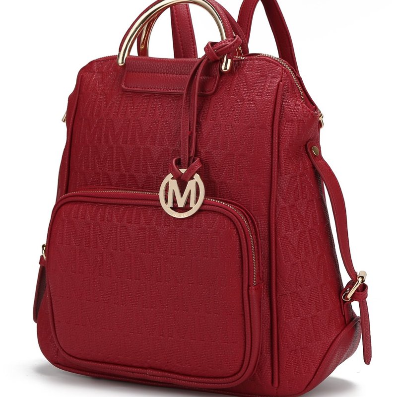 Mkf Collection By Mia K Torra Milan M Signature Trendy Backpack In Red