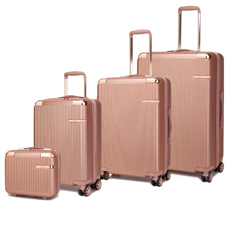 Mkf Collection By Mia K Tulum 4-piece Luggage Set In Pink