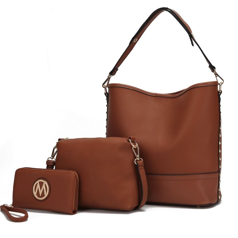 Mkf Collection By Mia K Ultimate Hobo Bag With Pouch & Wallet In Brown