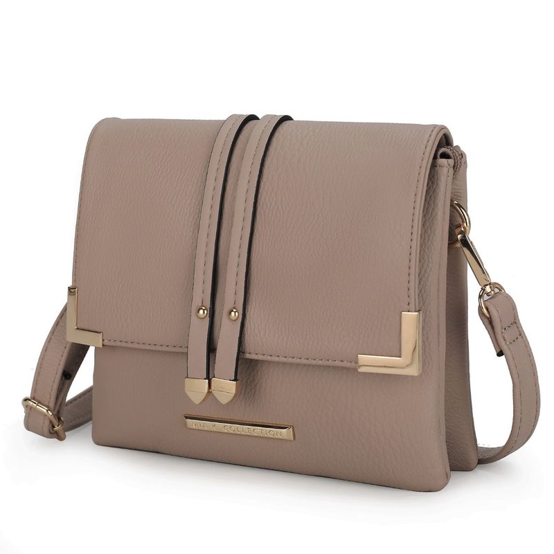Mkf Collection By Mia K Valeska Multi Compartment Crossbody In Brown