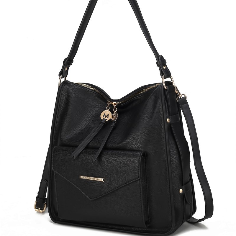 Mkf Collection By Mia K Vanya Vegan Leather Shoulder Handbag In Black