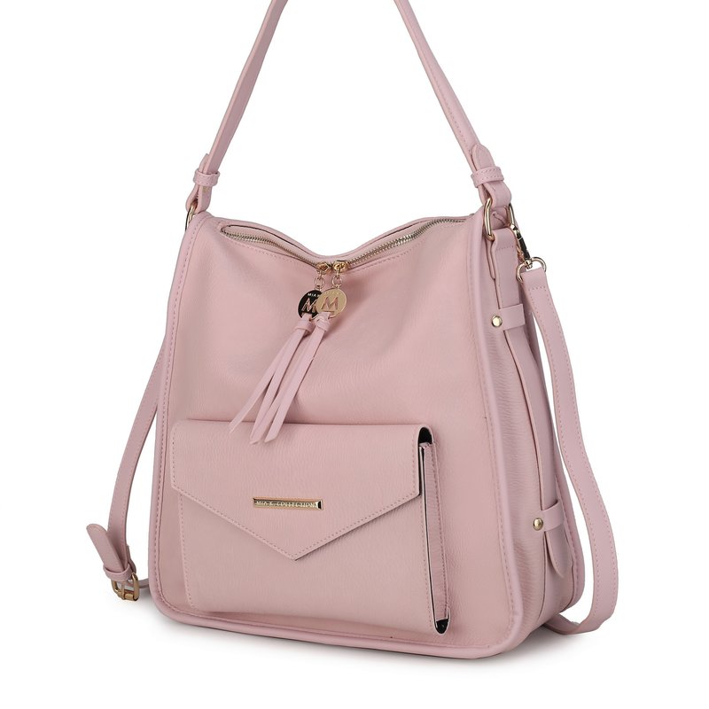 Mkf Collection By Mia K Vanya Vegan Leather Shoulder Handbag In Pink