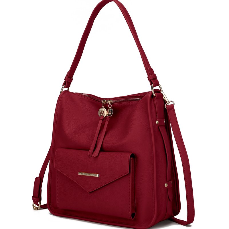 Mkf Collection By Mia K Vanya Vegan Leather Shoulder Handbag In Red