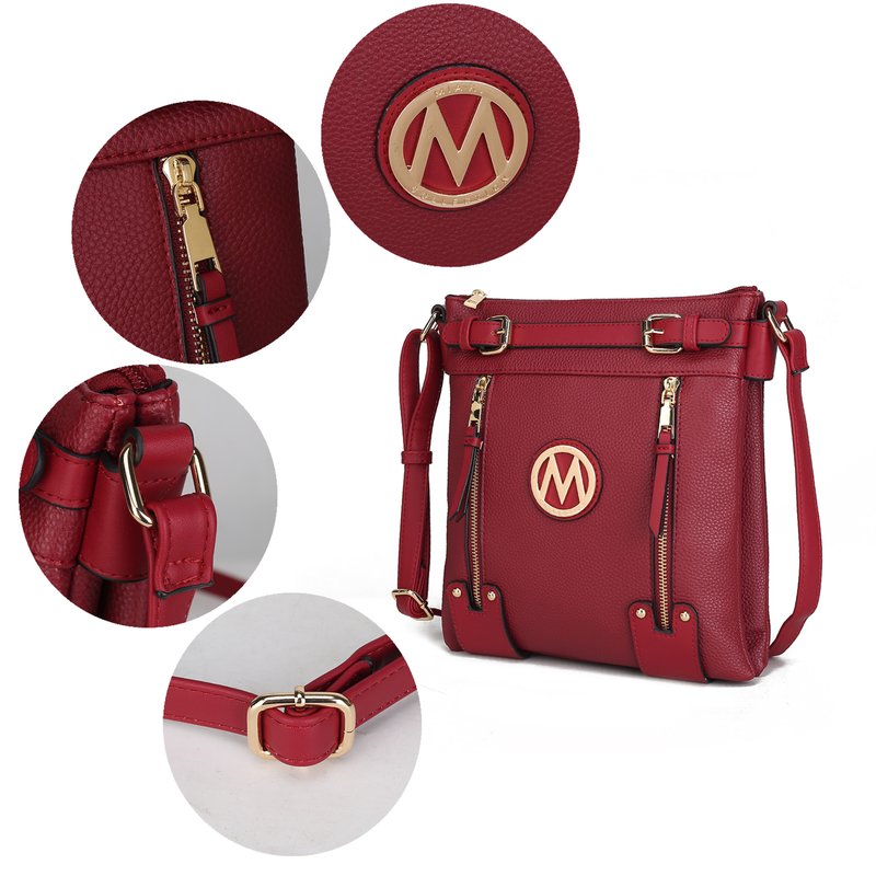 Shop Mkf Collection By Mia K Lilian Vegan Leather Women's Crossbody Bag In Red