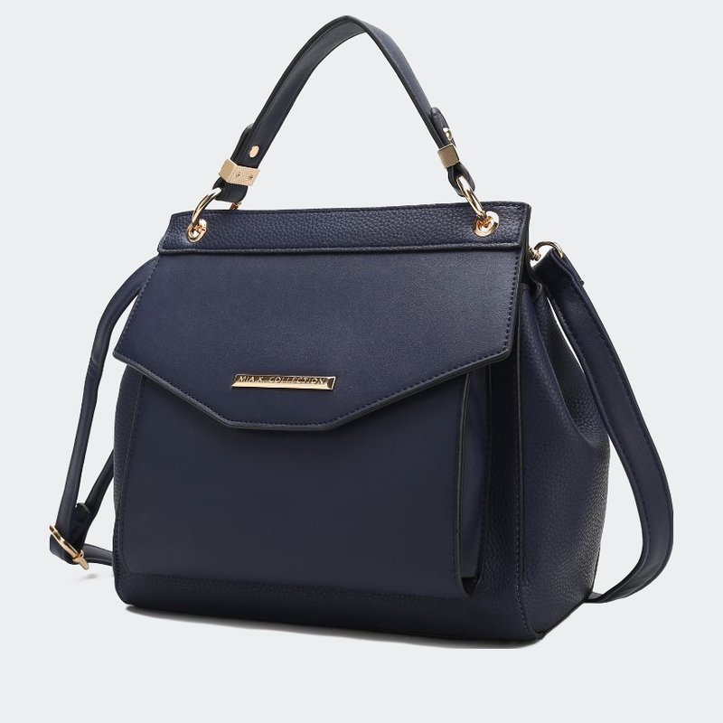Mkf Collection By Mia K Vida Vegan Leather Women's 3-in-1 “satchel, Backpack & Crossbody In Blue