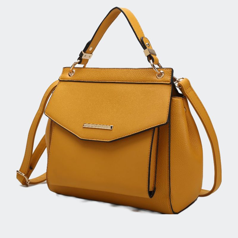 Mkf Collection By Mia K Vida Vegan Leather Women's 3-in-1 “satchel, Backpack & Crossbody In Yellow