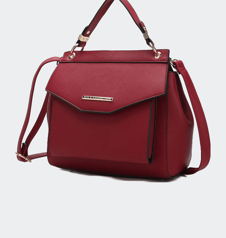 Mkf Collection By Mia K Vida Vegan Leather Women's 3-in-1 “satchel, Backpack & Crossbody In Red