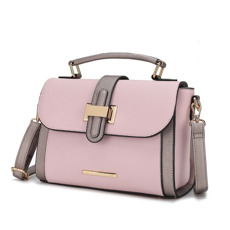 Mkf Collection By Mia K Willa Color-block Vegan Leather Women's Shoulder Bag In Pink