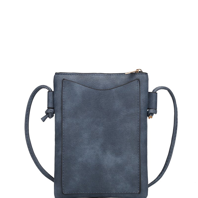 Shop Mkf Collection By Mia K Willow Vegan Leather Crossbody Handbag By Mia K In Grey